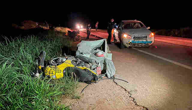 Motorista bêbado atropela mototaxista na BR-364 em Porto Velho