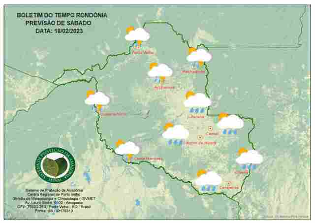 Sipam prevê sábado de Carnaval nublado com possibilidade de chuvas a tarde
