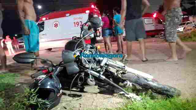 Três pessoas ficam feridas em colisão entre duas motos na zona sul da capital