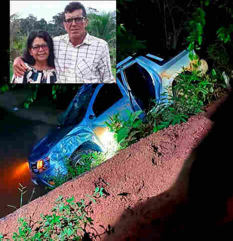 Casal morre após capotamento de carro em ramal da zona rural em distrito de Porto Velho