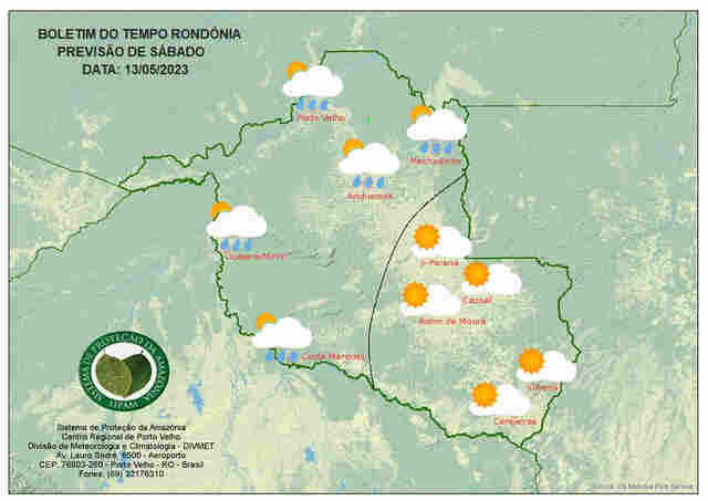 Rondônia terá sol e calor durante todo o sábado, diz Sipam