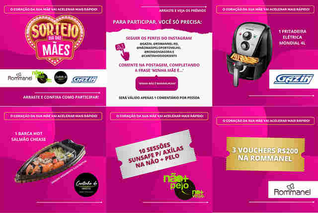 Confira os vencedores da promoção do Dia das Mães