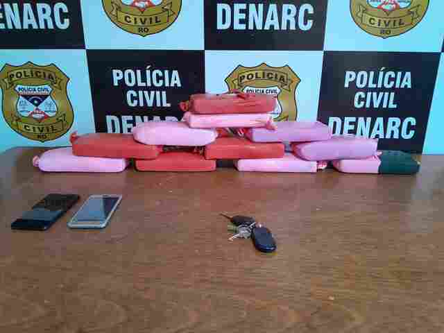 Casal é preso na BR-364 com mais de 12 quilos de cocaína