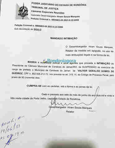 Desembargador Hiram Marques determinou afastamento do prefeito de Candeias; vice assume nesta quarta-feira