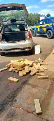 PRF prende traficante com 50 quilos de maconha, após abordagem por ultrapassagem irregular