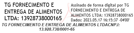 TG Fornecimento e Entrega de Alimentos Ltda - Pedido de Licença Ambiental