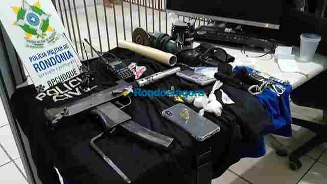 Trio é preso com metralhadora e drogas na zona norte de Porto Velho