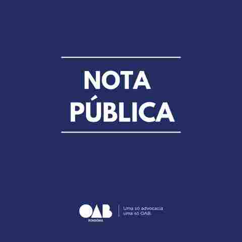 Nota Pública - OABRO se manifesta sobre PEC da Reforma Tributária