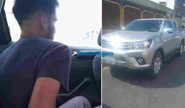 Equipe da Furtos e Roubos flagra ladrão dentro de Hilux, após criminoso usar “chapolin”