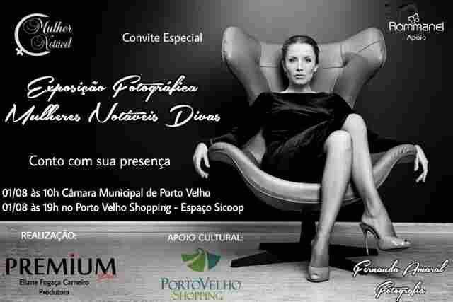 Exposição fotográfica Mulher Notável começa amanhã e vai até o dia 15