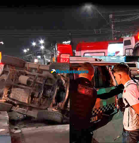 Motociclista foge de aboardagem e causa acidente grave com capotamento e várias vítimas