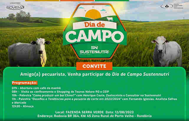 Vem aí o 6º dia de campo da Sustennutri Nutrição Animal