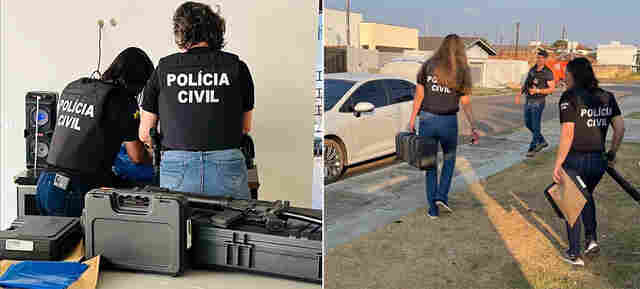 Polícia Civil apreende fuzil, pistolas e um homem após denúncias de violência doméstica