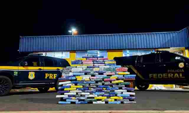 PRF apreende 150 Kg de cloridrato de cocaína em Vilhena