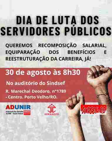 Sindsef convoca filiados para Dia de Luta nesta quarta-feira