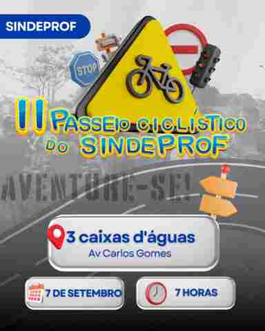 Sindeprof promove 2º Passeio Ciclístico da Independência
