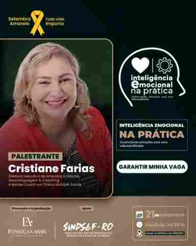 Sindsef, em parceria com o Escritório Fonseca e Assis, convida para palestra Inteligência Emocional na Prática