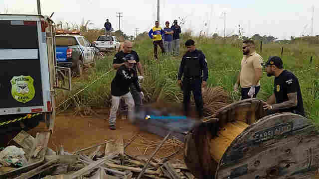 Corpo carbonizado, com marcas de tiro e perna amputada é encontrado em Porto Velho
