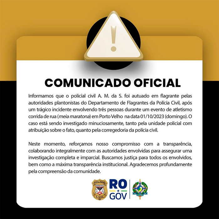 Justiça decreta prisão preventiva de policial que atropelou várias pessoas no Espaço Alternativo; Polícia se manifesta