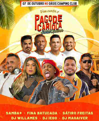 Pagode Carioca Sunset Open Bar é no sábado; concorra a ingressos
