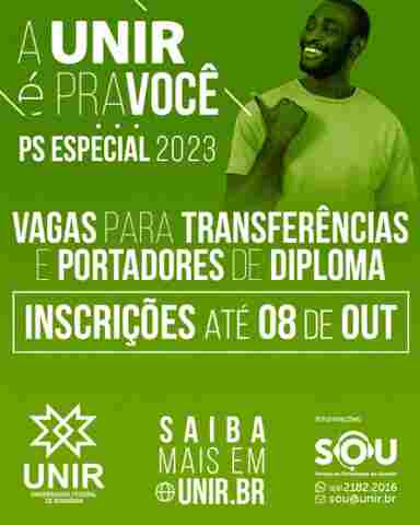 Últimos dias de inscrições para 2,8 mil vagas de transferência na Unir