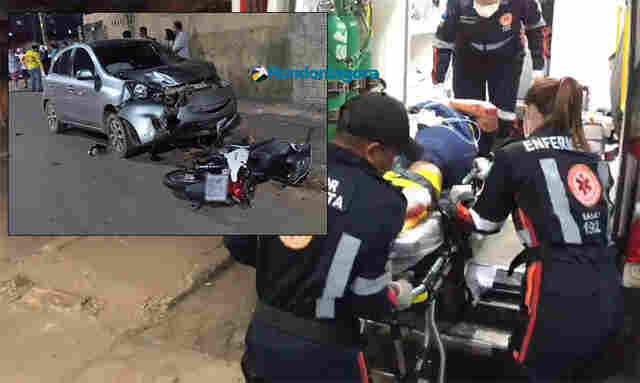 Motociclista tem pé amputado em grave acidente no bairro Embratel, na capital