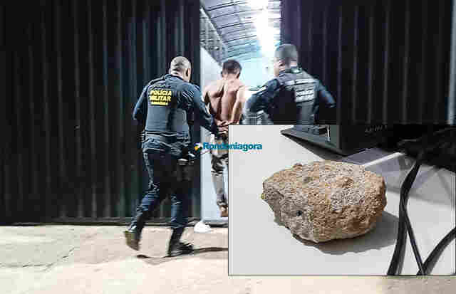 PM flagra homem destruindo toten de monitoramento