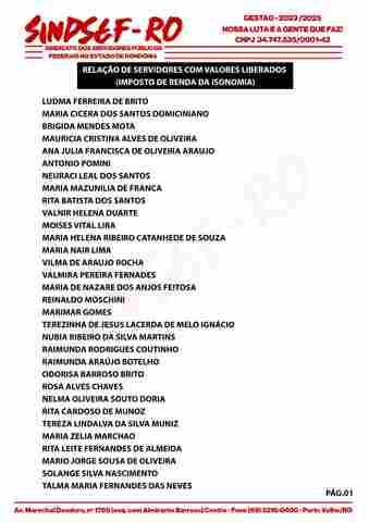 Sindsef anuncia o início dos pagamentos do imposto de renda da isonomia
