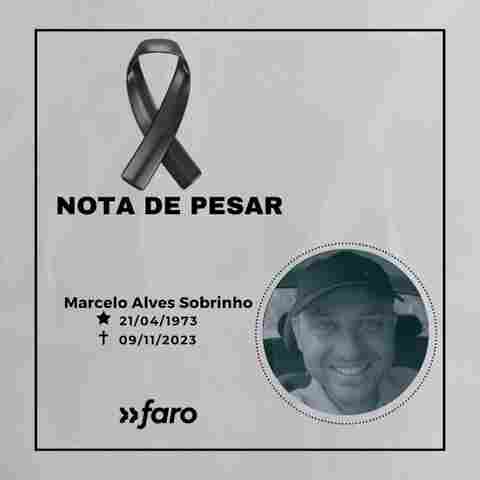 Nota de falecimento - Ex-professor da Faro Marcelo Alves Sobrinho