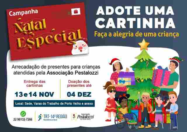 Justiça do Trabalho participa da campanha Natal Especial da Associação Pestalozzi
