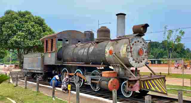 Iniciada a reforma na locomotiva do Espaço Alternativo, em Porto Velho
