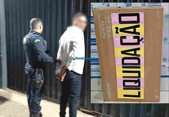 Ladrão ousado é preso após furtar TV na Americanas do Porto Velho Shopping