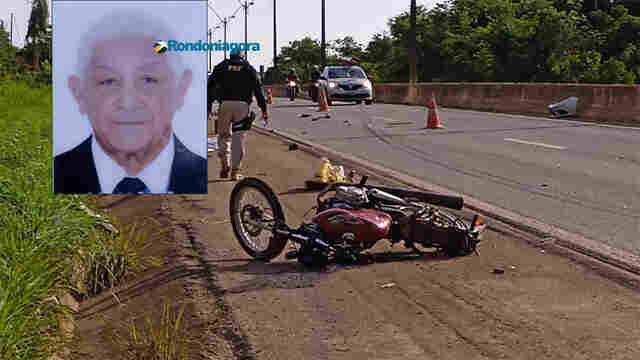 Identificado idoso que morreu ao tentar cruzar pista da BR-364 com moto nesta segunda-feira
