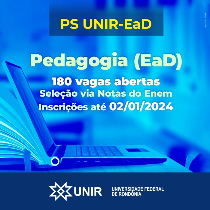 Unir abre processo seletivo para graduação em Pedagogia EAD