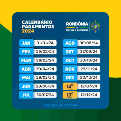 Governo divulga calendário de pagamentos dos servidores para 2024