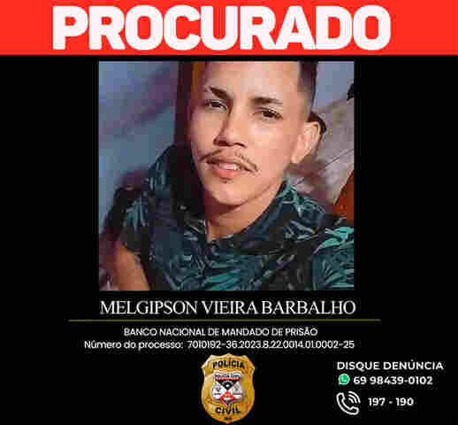 Apontado como líder de facção criminosa é procurado por envolvimento em assassinato, diz Polícia