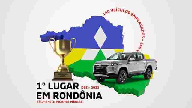 Mitsubishi fecha em primeiro lugar em emplacamentos em Rondônia