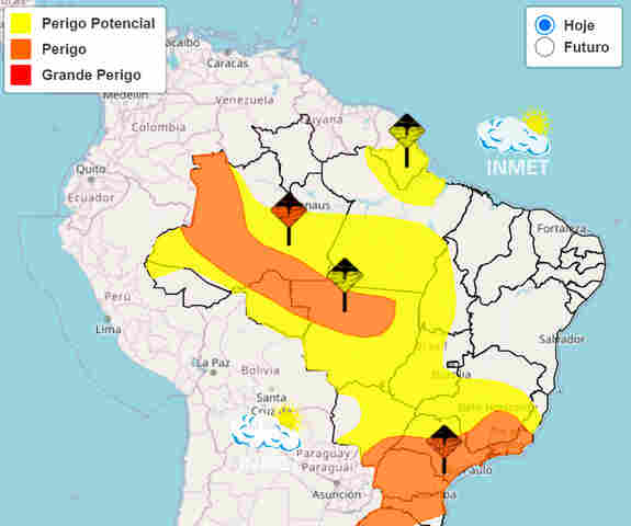 Inmet alerta para chuvas intensas em Rondônia entre esta sexta e sábado