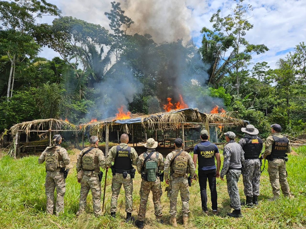 PF, Funai e Força Nacional realizam operação em terra indígena invadida em Rondônia