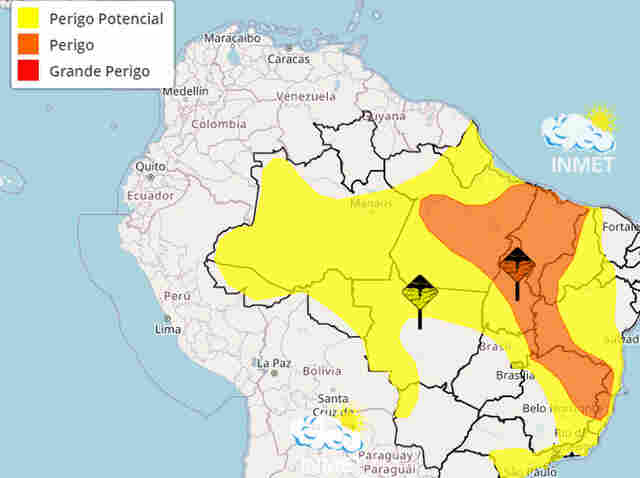 Inmet emite alerta amarelo de chuvas intensas em Rondônia