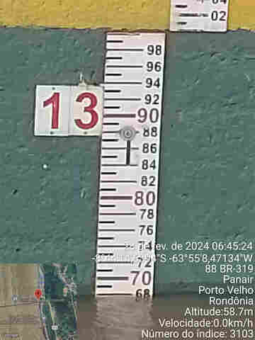 Rio Madeira também está subindo e pode chegar na cota de atenção na sexta-feira