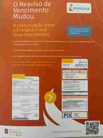 Comunicado de vencimento de fatura de energia agora é entregue impresso na residência do cliente