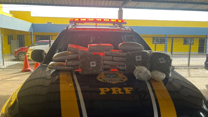 PRF prende traficante com 17 kg de skunk em Ji-Paraná