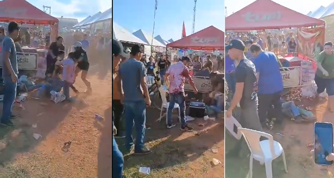 Vídeo: Briga por causa de ciúmes acaba com homem esfaqueado durante cavalgada em Candeias