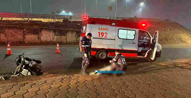 Motociclista morre tragicamente após cair de moto nas proximidades de viaduto