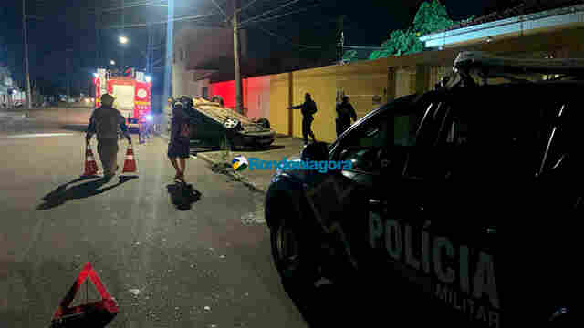 Motorista é socorrido após capotamento em Porto Velho