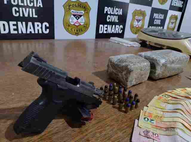 Denarc prende traficante com droga e arma na zona sul da capital