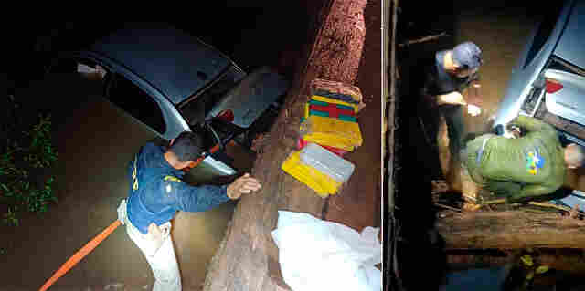 Ação conjunta da PRF e PM prende traficante e quase 30 kg de cocaína