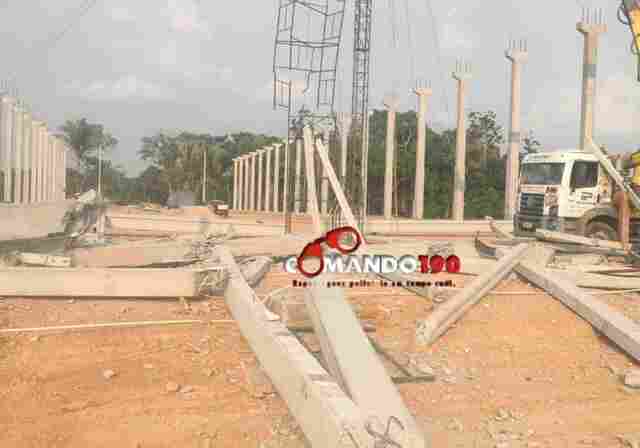 Trabalhadores morrem em queda de estrutura de concreto em Ji-Paraná