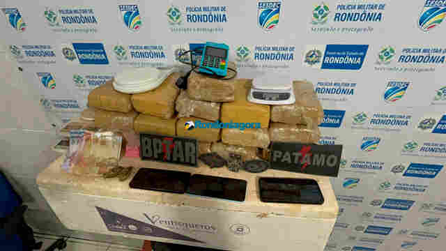 Trio é preso pelo 7° BPM com 16 kg de maconha durante operação em Porto Velho